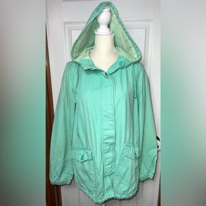 (READ) Mossimo Utility Anorak Jacket Denim Jacket Jean Jacket Hooded Mint M